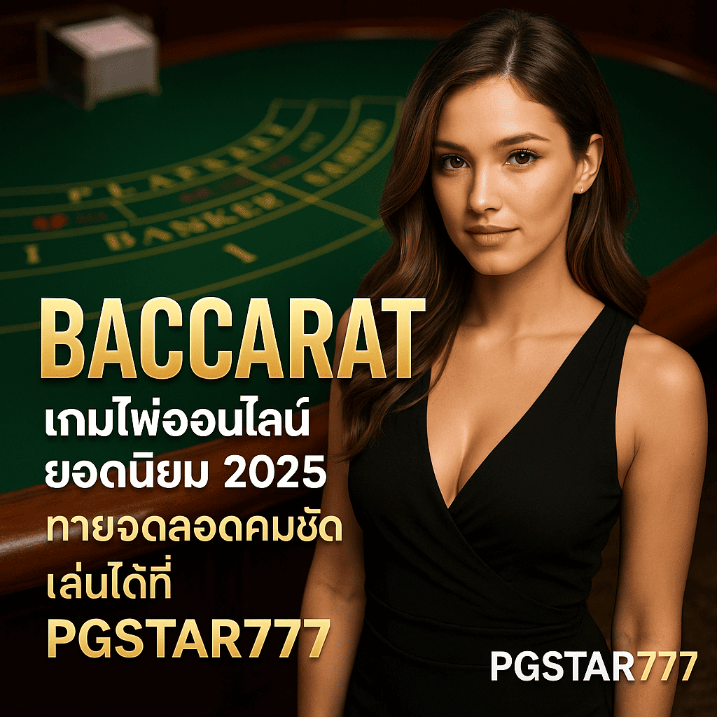 BACCARAT เกมไพ่ออนไลน์ยอดนิยม 2025 ถ่ายทอดสดคมชัด เล่นได้ที่ PGSTAR777