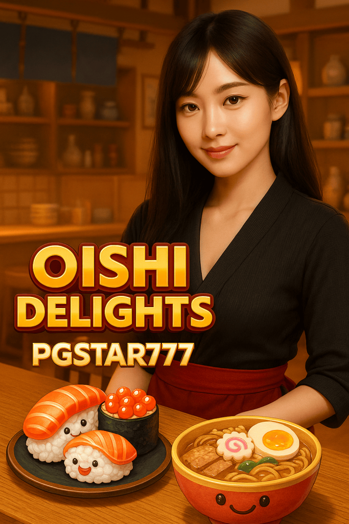 OISHI DELIGHTS สล็อตอาหารญี่ปุ่นสุดอร่อย โบนัสแตกง่ายกับ PGSTAR777