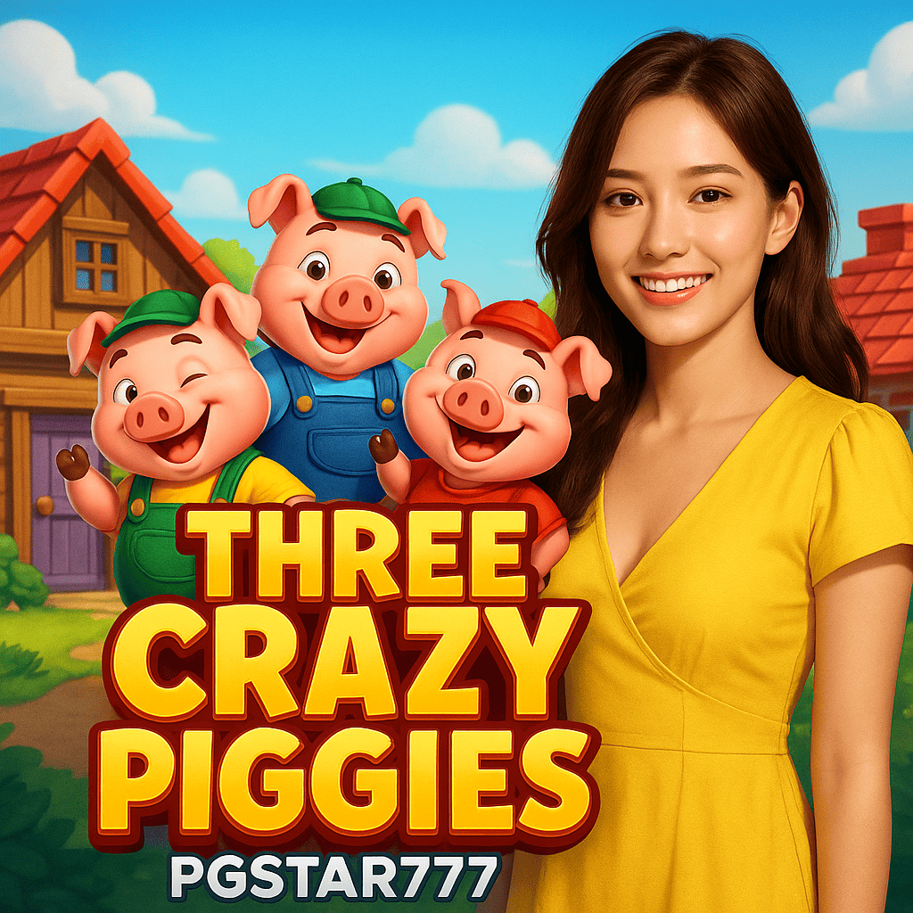 THREE CRAZY PIGGIES สล็อตหมูสามเกลอสุดป่วน โบนัสแตกง่ายกับ PGSTAR777