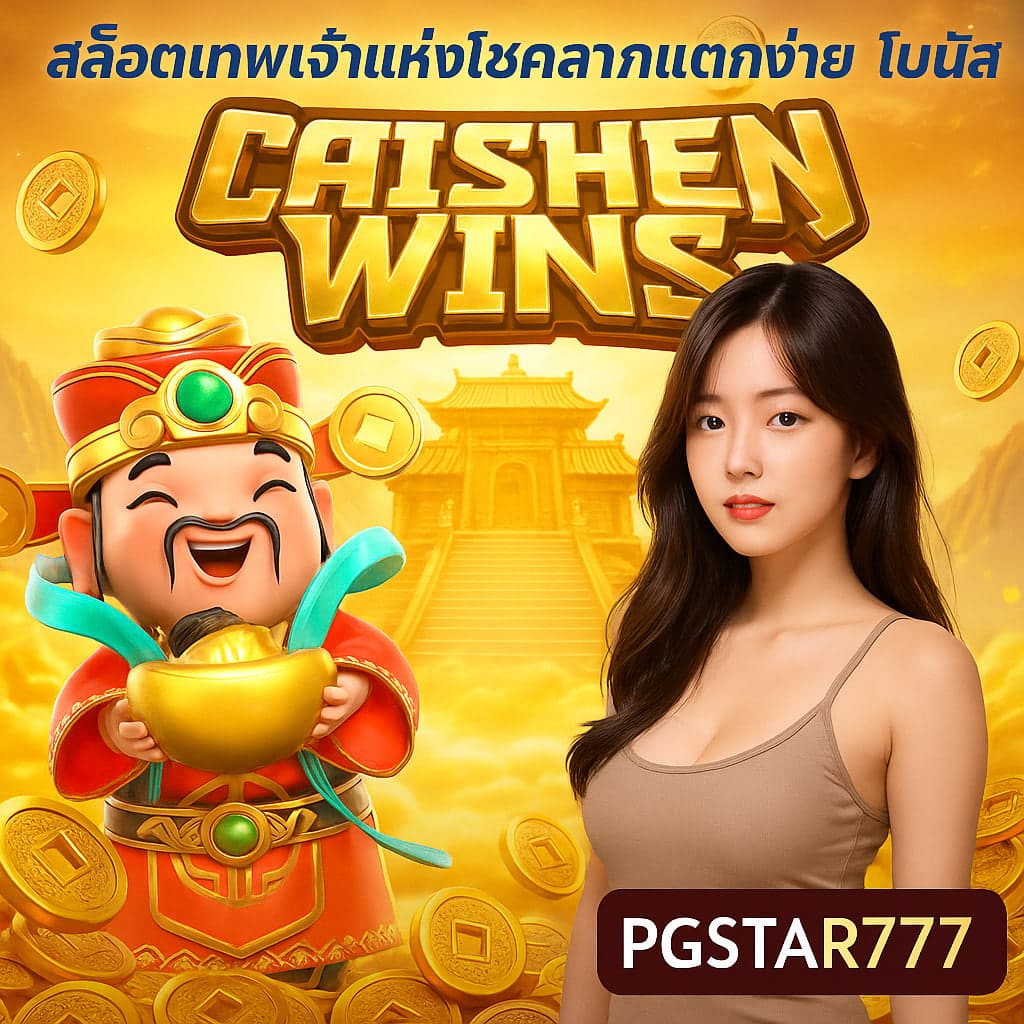 CAISHEN WINS สล็อตเทพเจ้าแห่งโชคลาภจีน โบนัสแตกง่ายที่ PGSTAR777
