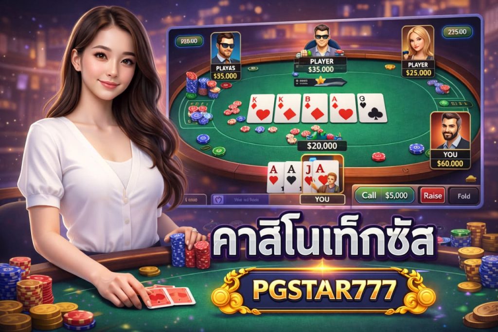 คาสิโนเท็กซัส รูปแบบเกมยอดนิยมที่เติบโตบน PGSTAR777